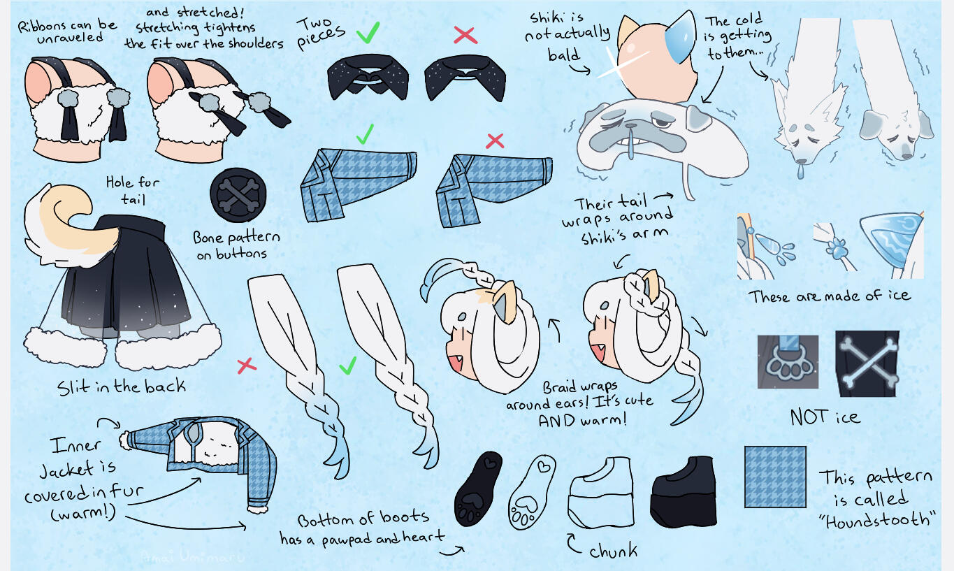 Shiki's Winter Costume Details Sheet Shiki's Winter Costume Details Sheet