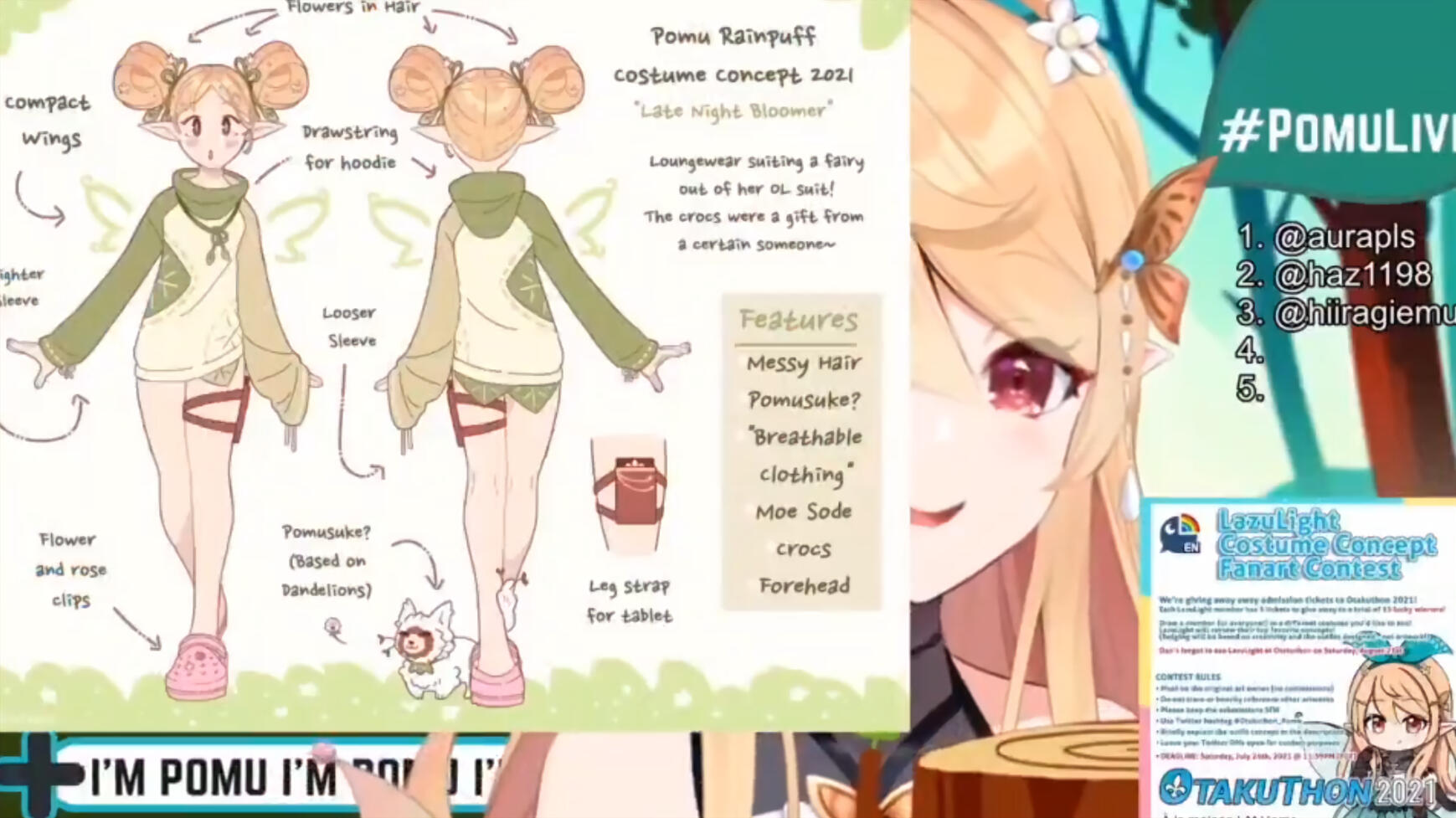 Pomu Otakuthon Contest Entry Costume Design revealed on stream as winning entry Pomu Otakuthon Contest Entry Costume Design revealed on stream as winning entry